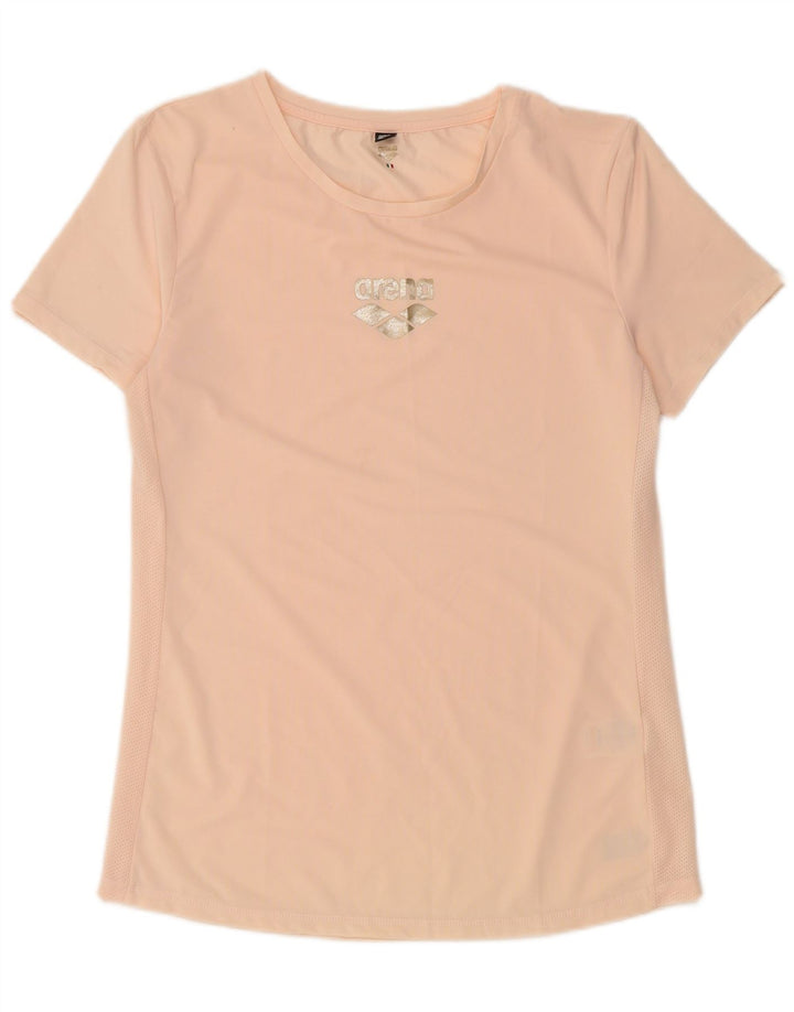 Arena Womens T-Shirt Top UK 14 Large Pink Polyester