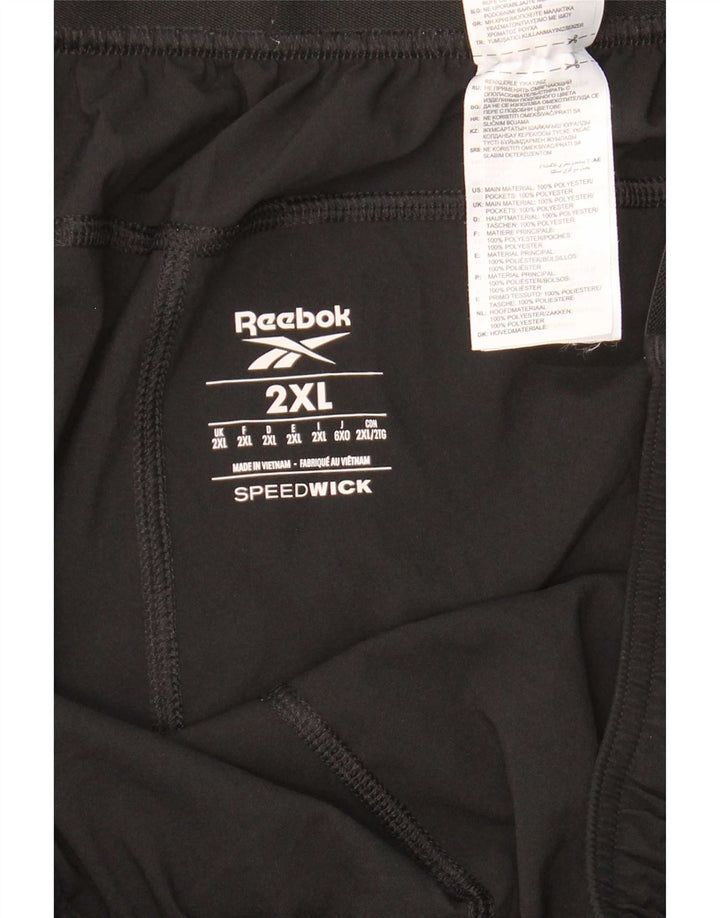 Pantaloncini sportivi Reebok da uomo 2XL neri in poliestere