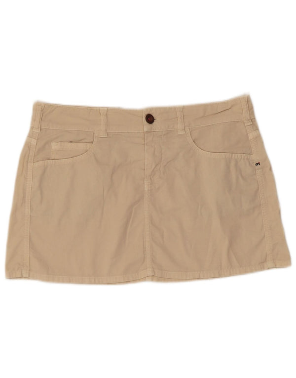 Mistral Damen Minirock IT 40 Small W32 Beige Baumwolle