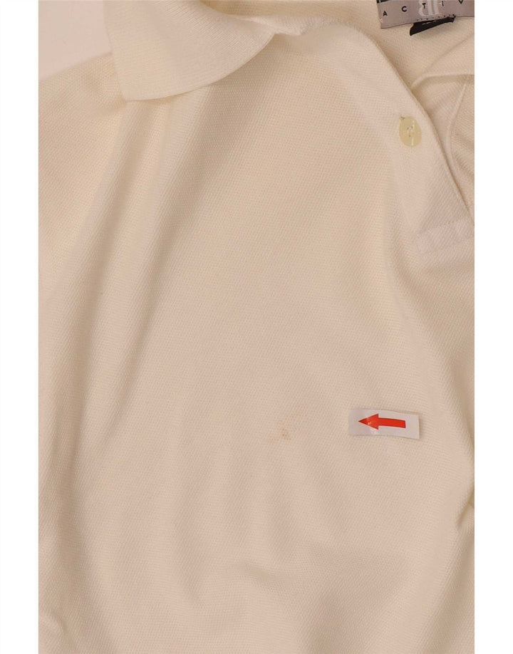 Belfe & Belfe Womens Crop Polo shirt IT 46 Large White Cotton