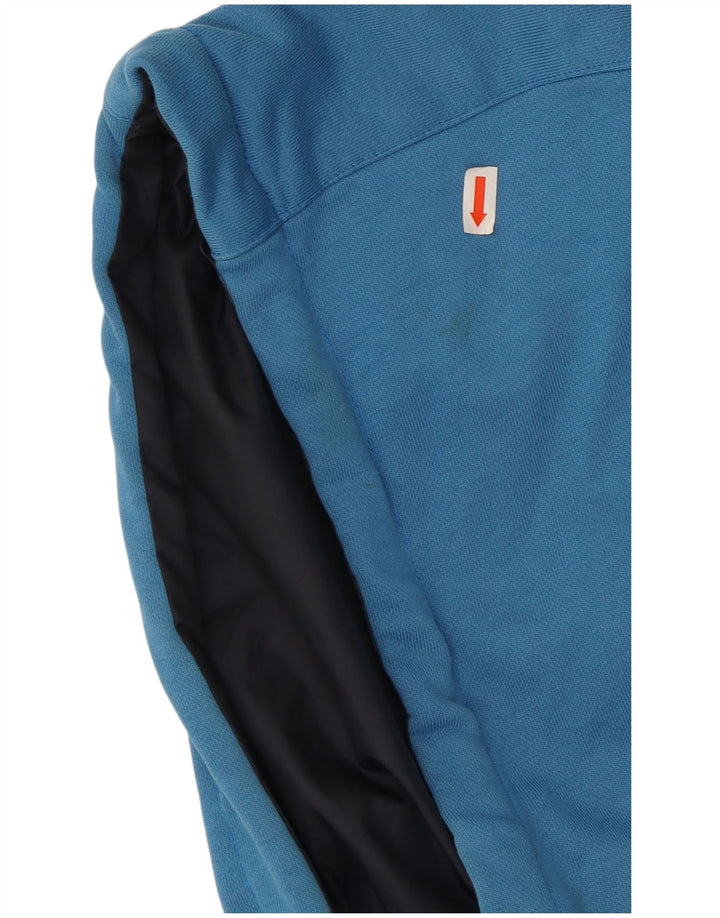 K-Way Womens Hooded Reversible Jacket UK 10 Small Navy Blue Cotton