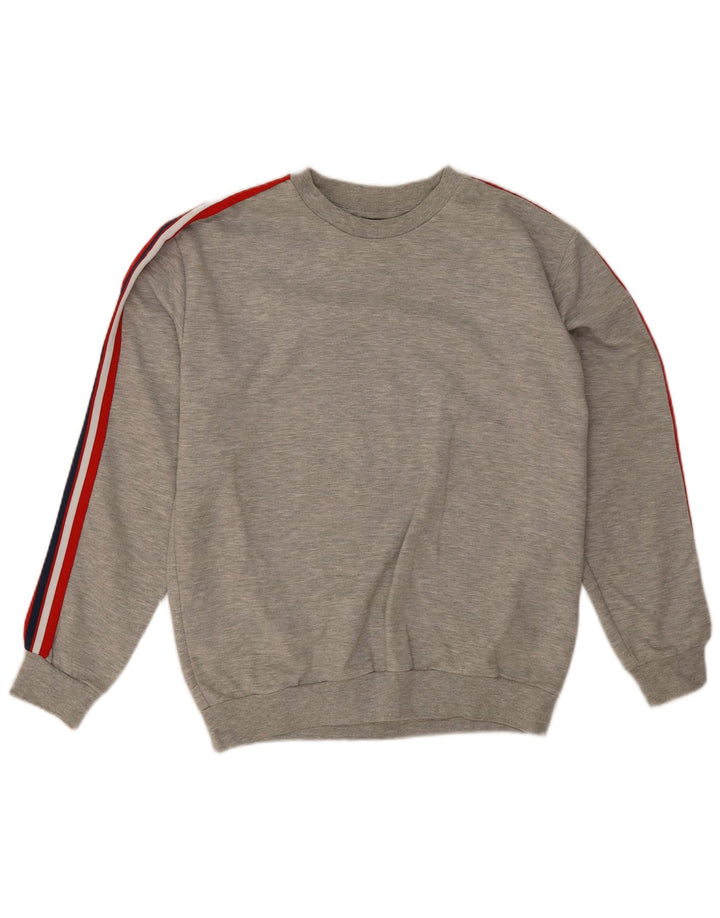 Zara Mens Sweatshirt Jumper Medium Grey Flecked Polyester