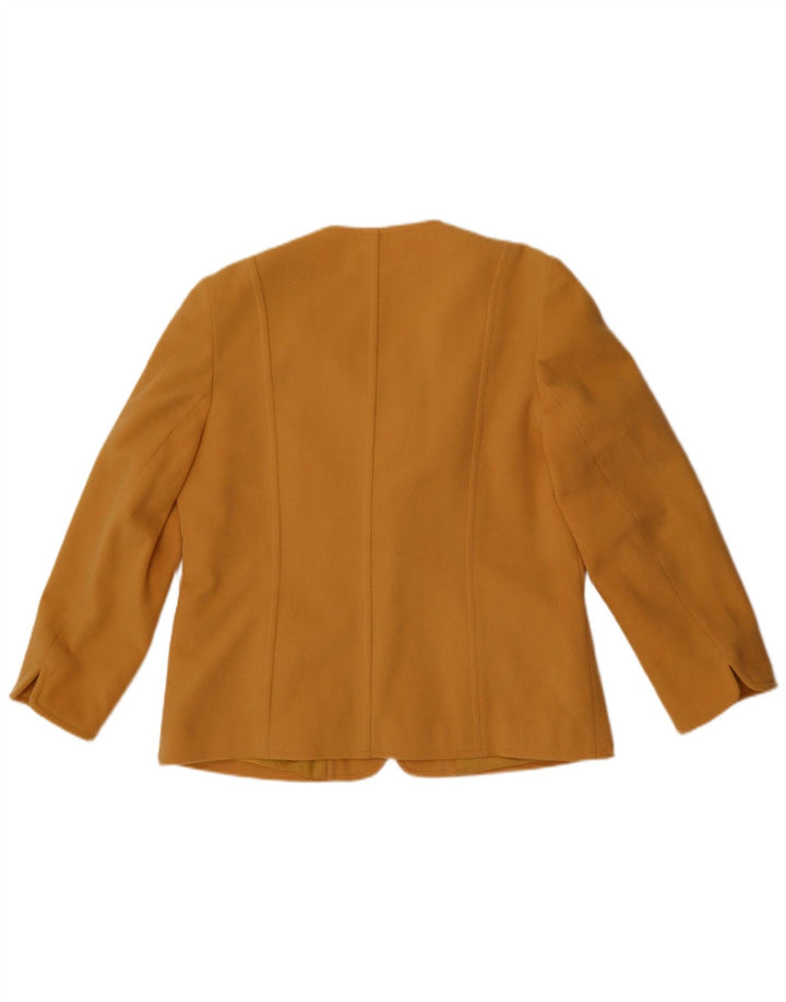 First Avenue Dame 1-knaps blazerjakke UK 14 Medium Yellow Wool