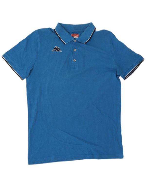 Kappa Polo Homme Large Rayé Bleu