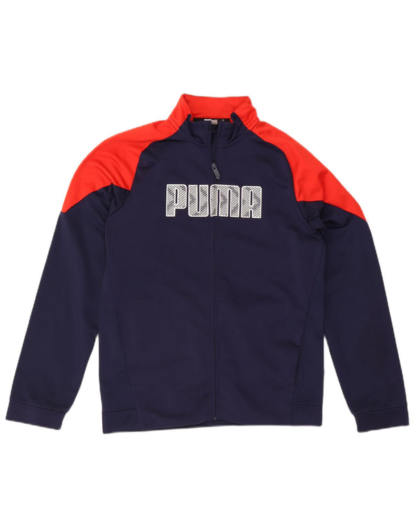 Puma Veste de Survêtement Graphique Garçon 15-16 ans Bleu Marine Colorblock