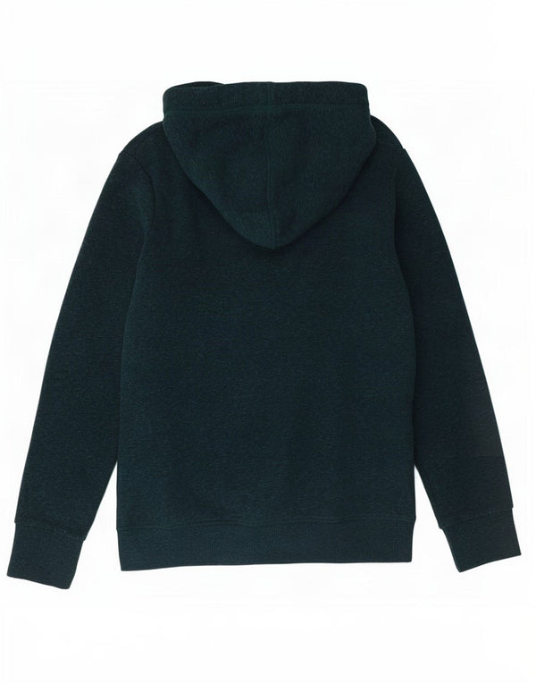 Superdry Womens Hoodie Jumper UK 12 Medium Green Cotton