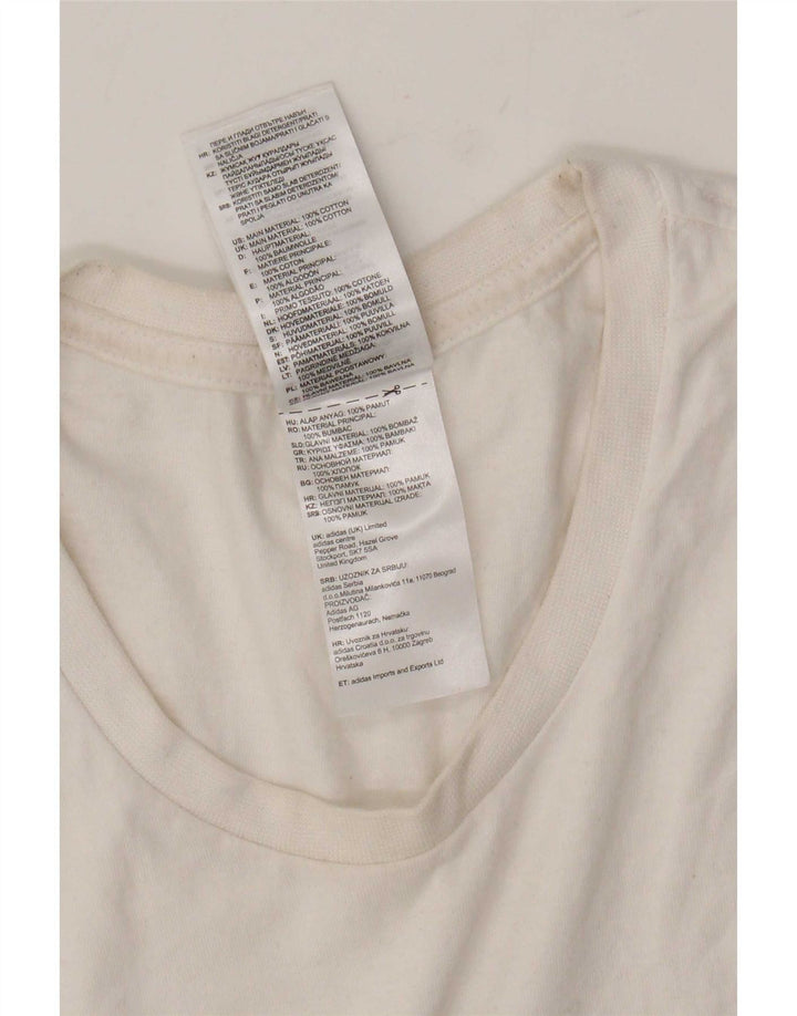 Tricou grafic pentru bărbați Adidas Top Medium White Bumbac
