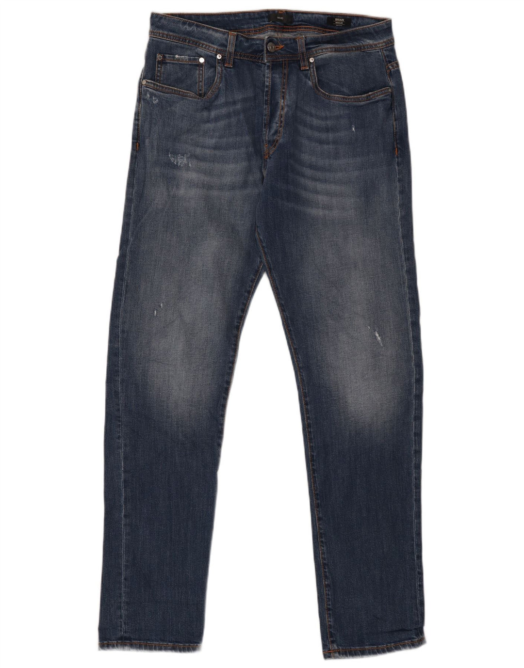 Liu Jo Mens Regular Straight Jeans W33 L33 Navy Blue