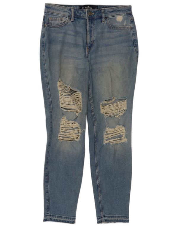 Hollister Dame Højtarmede Skinny Jeans US 5 Small W27 L26 Blå Bomuld