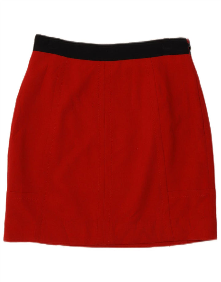 Coast Womens Mini Skirt UK 8 Small W26 Red Colourblock Polyester