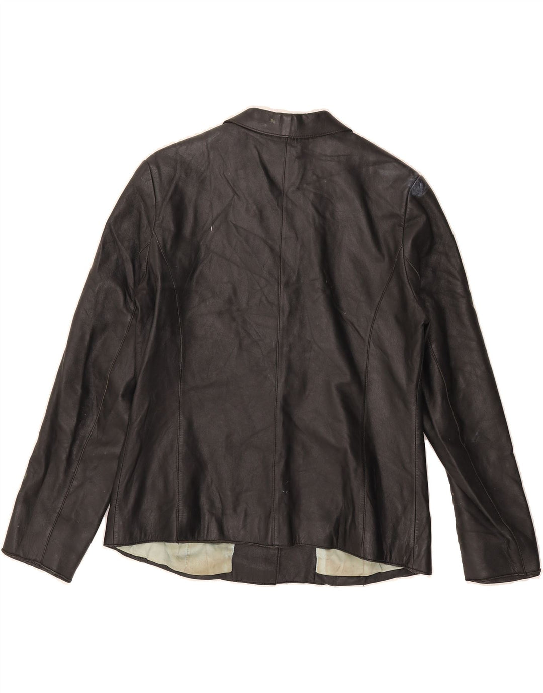 SUMMIT Womens Leather Jacket UK 14 Medium Black Leather Vintage Summit and Second-Hand Summit from Messina Hembry 