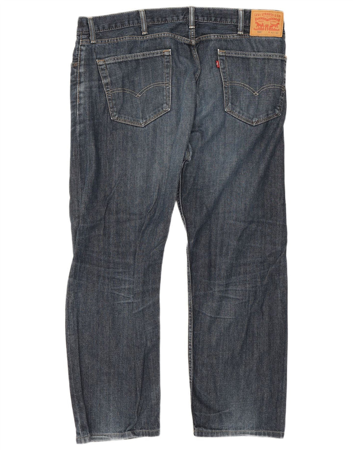 Levi's Mens 505 Straight Jeans W42 L28 Blue Cotton