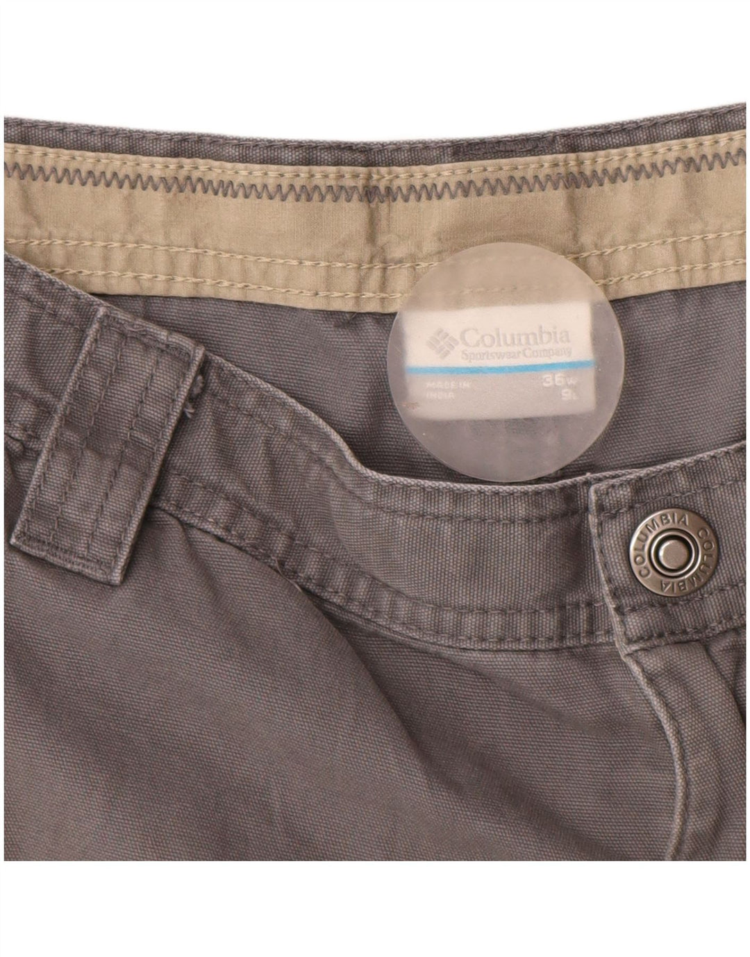 Columbia Mens Omni-Shield Cargo Shorts W36 Large  Grey Cotton