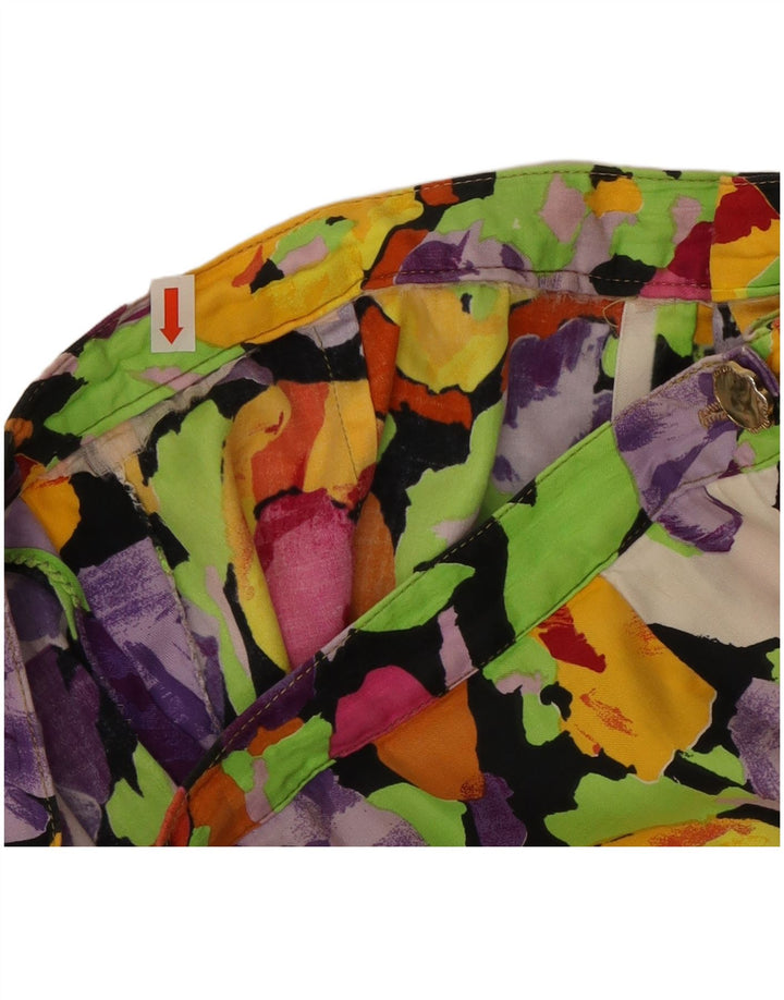 Vintage Womens Straight Skirt W26 Small Multicoloured Floral