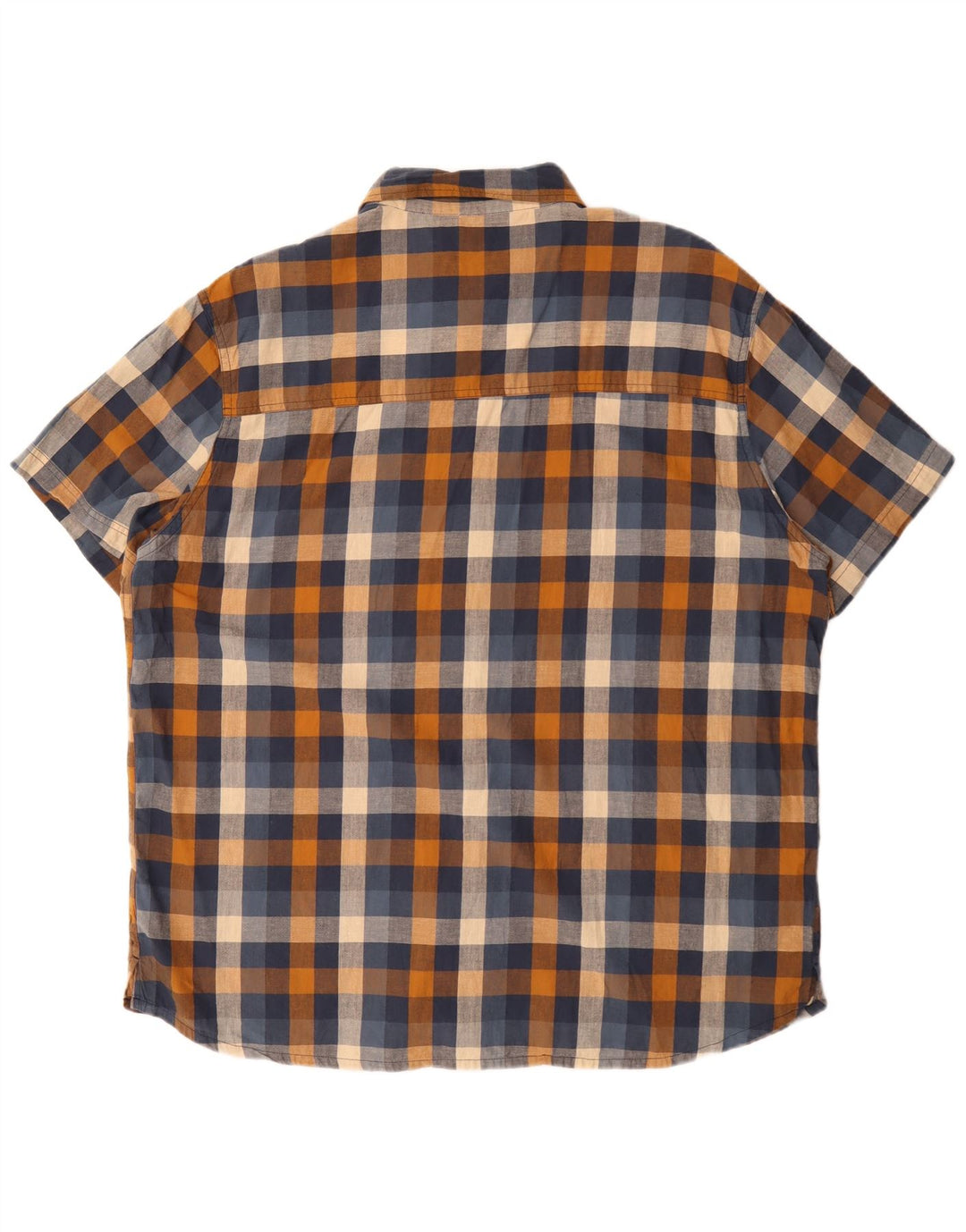 Mountain Warehouse Mens Short Sleeve Shirt 3XL Multicoloured Check Cotton