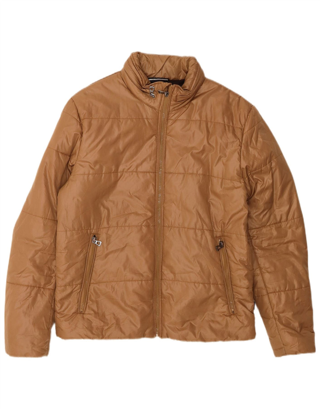 GEOX Mens Respira Padded Jacket UK 40 Large Brown Polyester