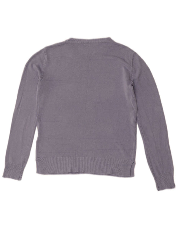 Marks & Spencer Dame sweater med rund hals DK 6 XS blå akryl