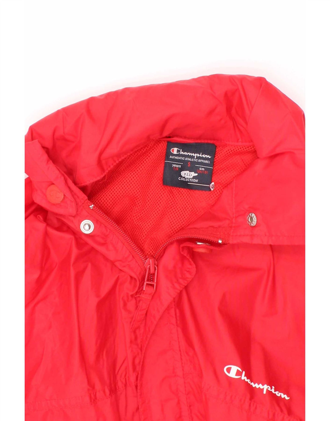 Champion Jungen-Regenjacke mit Kapuze, 7–8 Jahre, Größe S, Rot