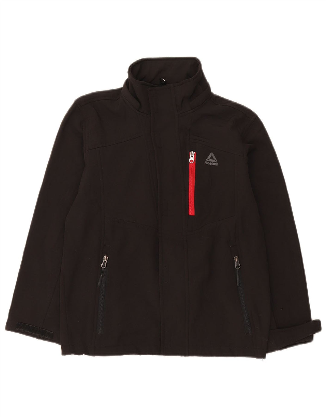 Reebok Boys Windbreaker Jacket 7-8 Years Small  Black Polyester