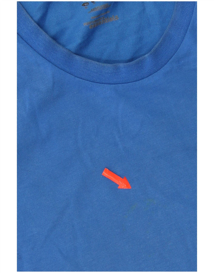 Adidas Mens T-Shirt Top XL Blue Cotton