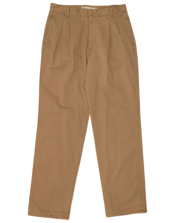 Muške chino hlače s pamučnim remenom W34 L34 Kaki