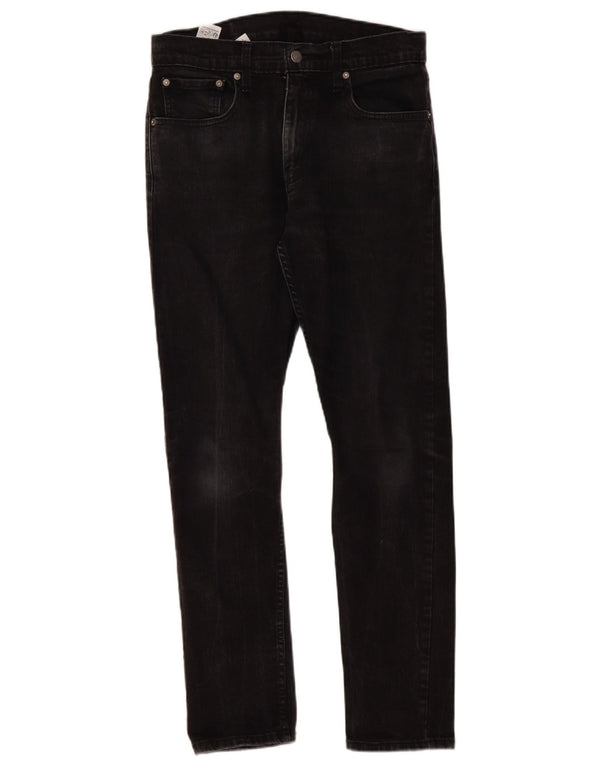 Levi's Mens 512 Slim Tapered Jeans W32 L32 Black Cotton