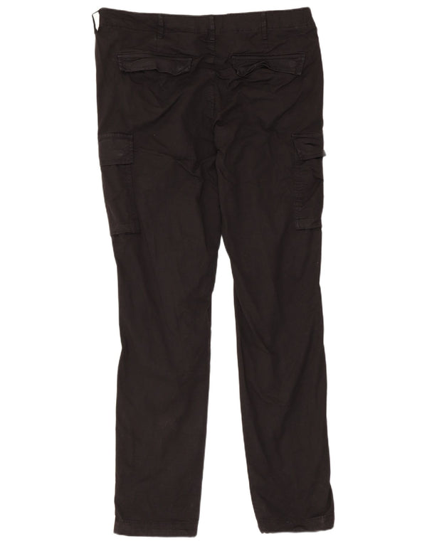 Jack & Jones Mens Slim Cargo Pantalones W34 L34 Algodón Negro