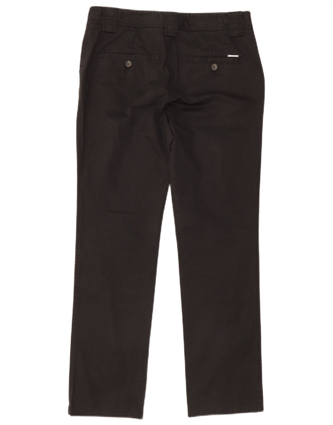 Massimo Dutti Womens Straight Chino Trousers EU 40 Medium W30 L30 Black