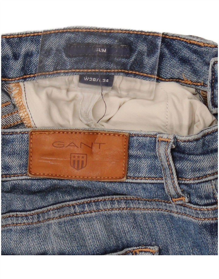 Gant Womens Straight Jeans W28 L29 Blue Cotton