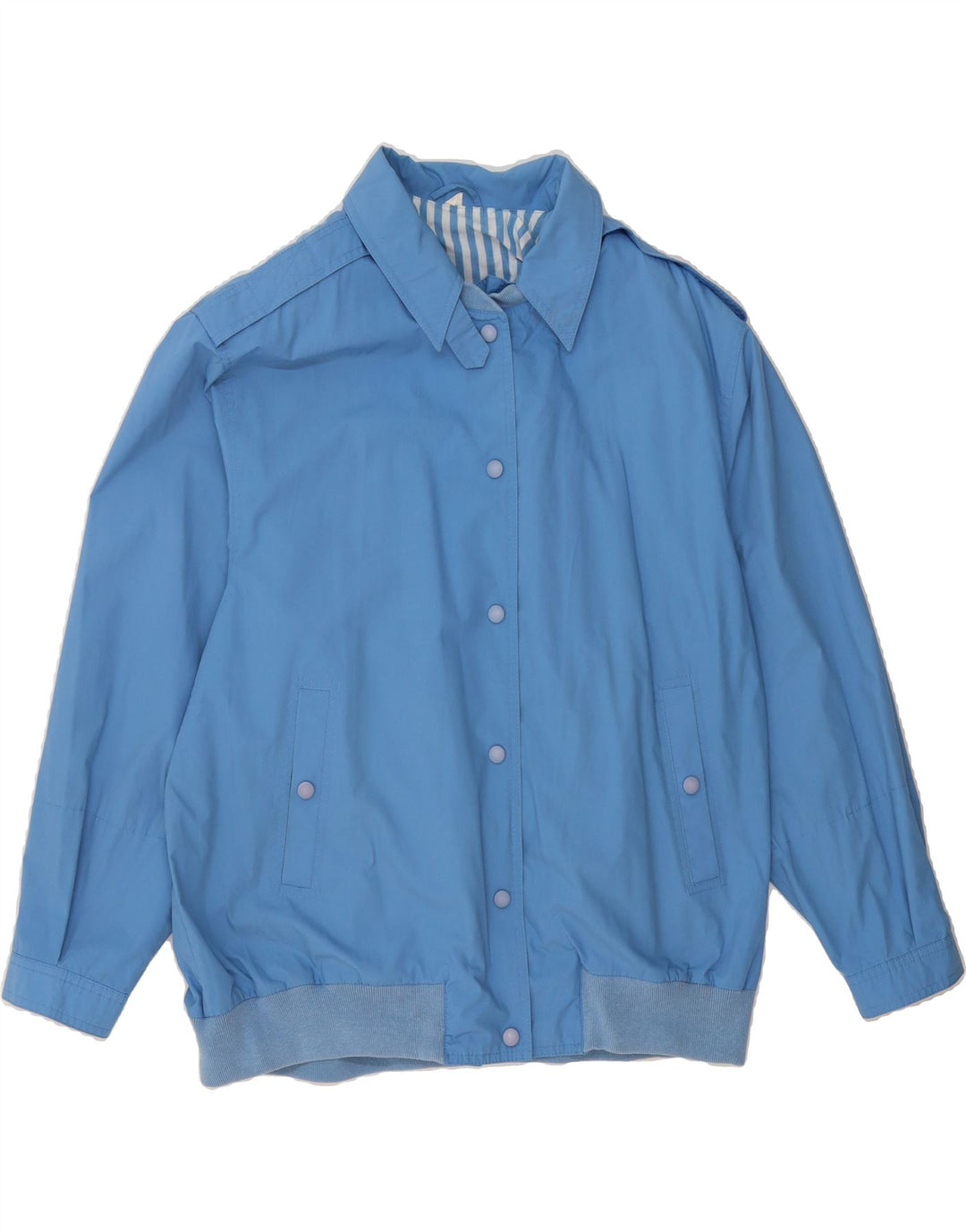 VINTAGE Womens Bomber Jacket IT 42 Medium Blue Polyester Vintage Vintage and Second-Hand Vintage from Messina Hembry 