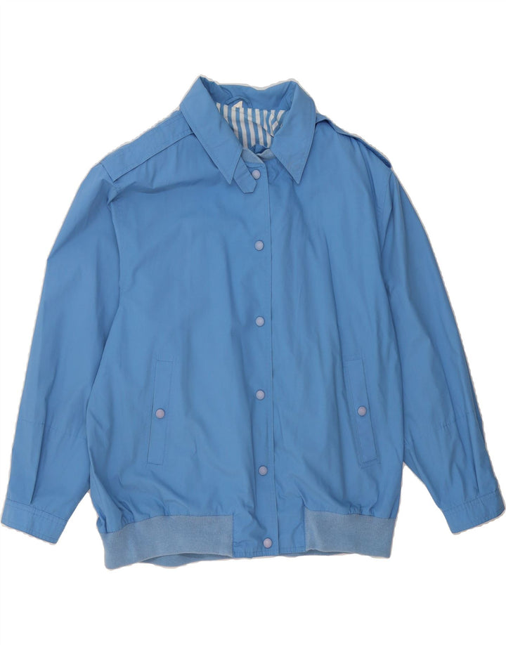 VINTAGE Womens Bomber Jacket IT 42 Medium Blue Polyester Vintage Vintage and Second-Hand Vintage from Messina Hembry 