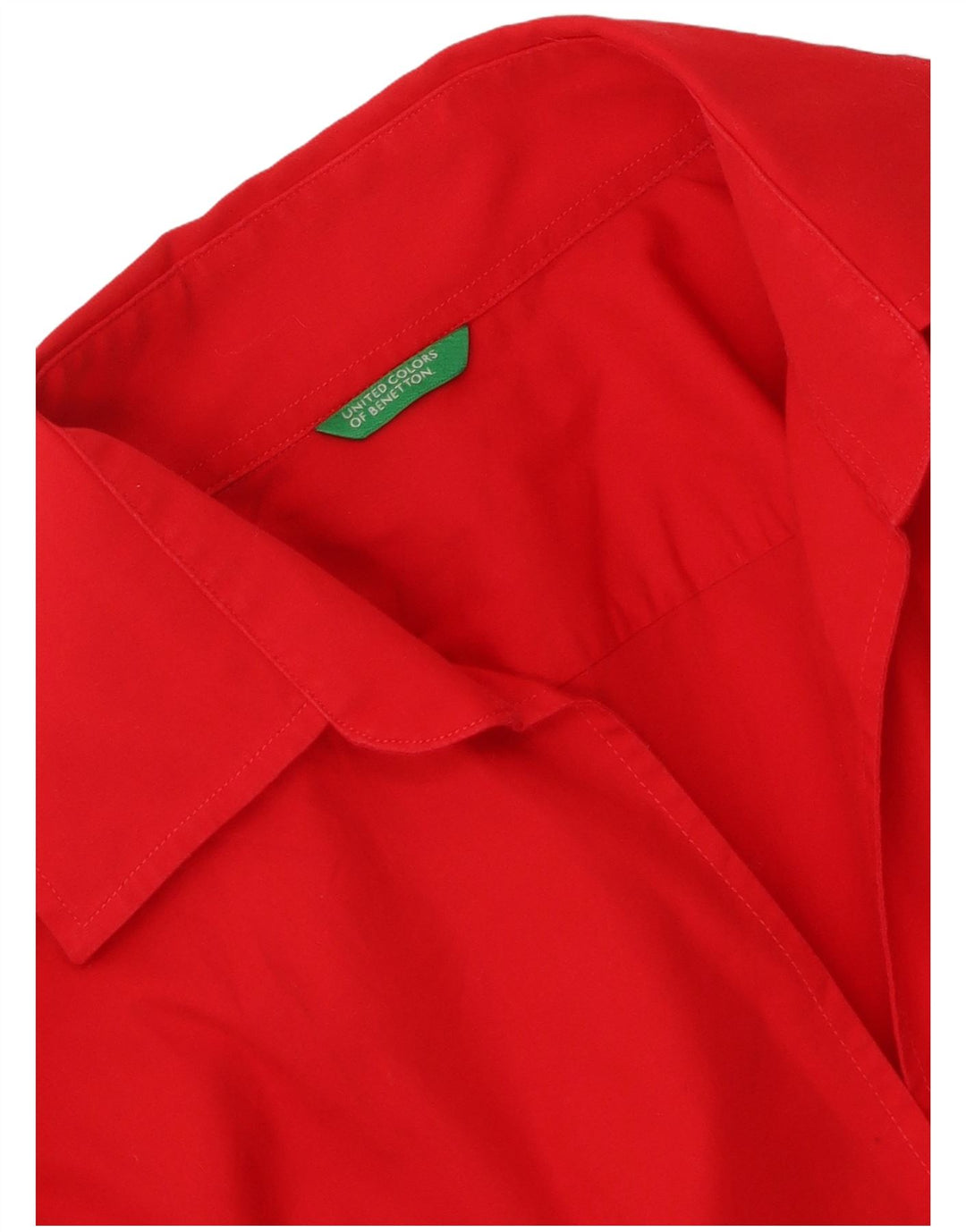 Benetton Dameskjortebluse UK 12 Medium Rød