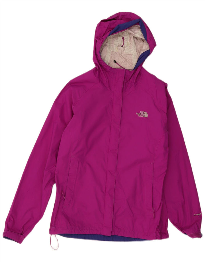 The North Face Womens Hooded Rain Jacket UK 10 Small Maroon Nylon