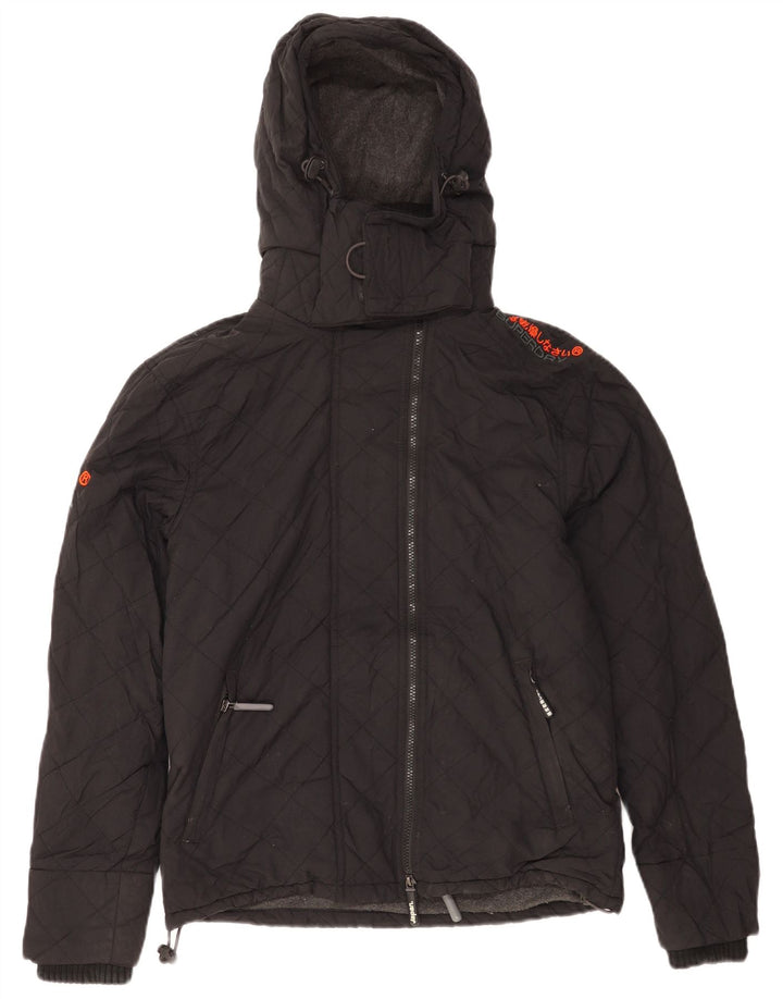 Superdry Windcheater vindjakke med hætte til mænd UK 38 Medium Sort