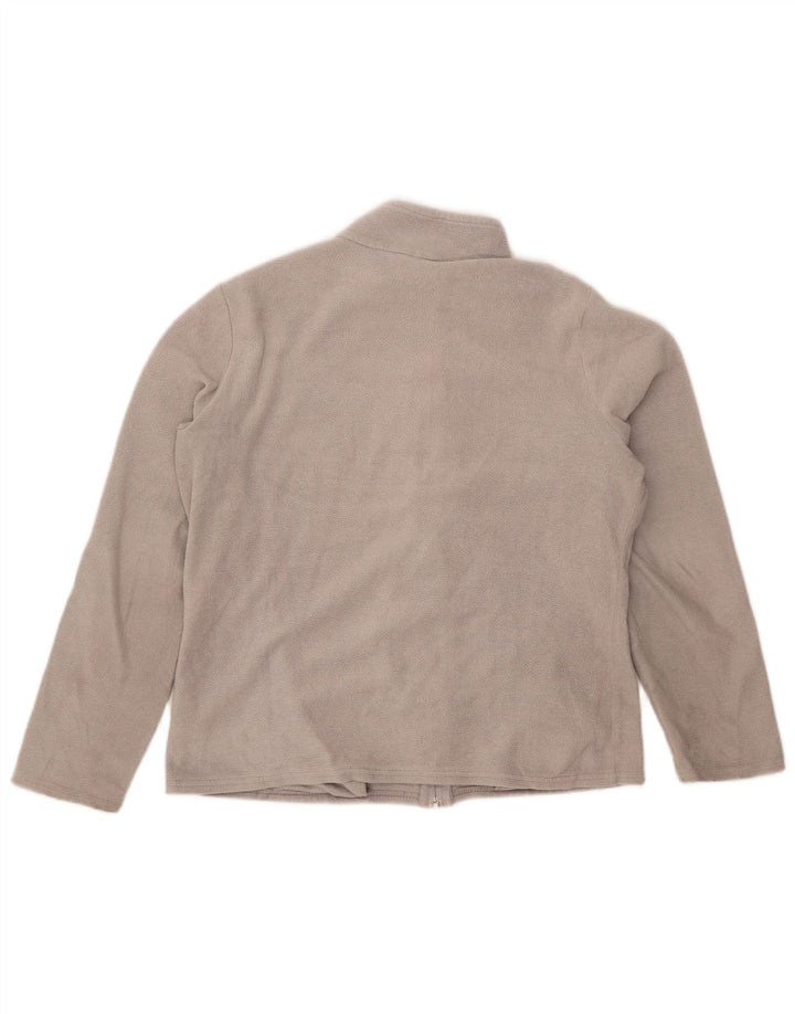 Marks & Spencer Womens Fleece Jacket UK 16 Large Grey Polyester