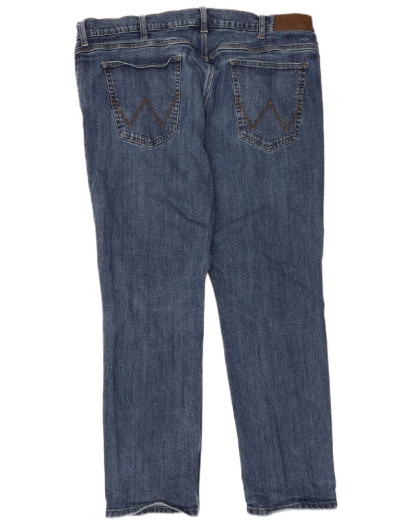 Jeans dritti da uomo Wrangler vestibilità regolare W42 L30 cotone blu