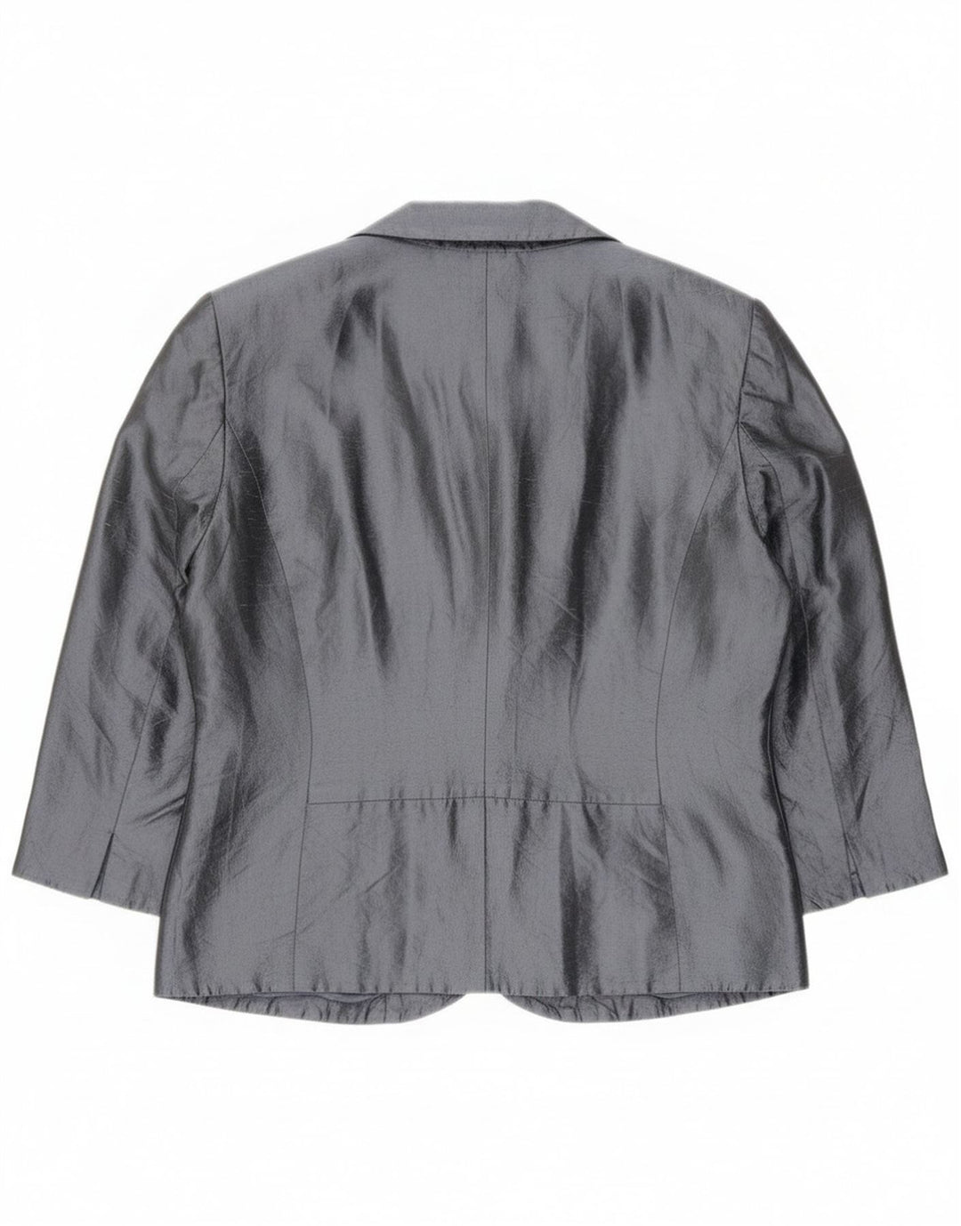 Blunauta Dame Crop 6 Button Blazer Jacket IT 42 Medium Grey Silke