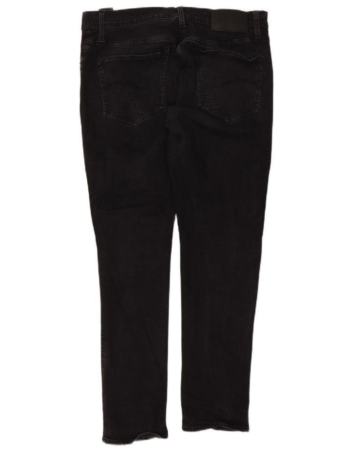 G-Star Mens 3301 Slim Jeans W36 L32 Black Cotton