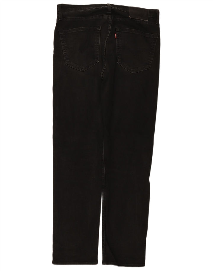 Levi's Mens 502 Tapered Jeans W32 L32 Black Cotton