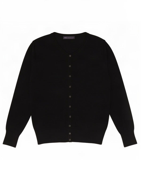 Maglione cardigan da donna Marks & Spencer UK 12 viscosa nera media