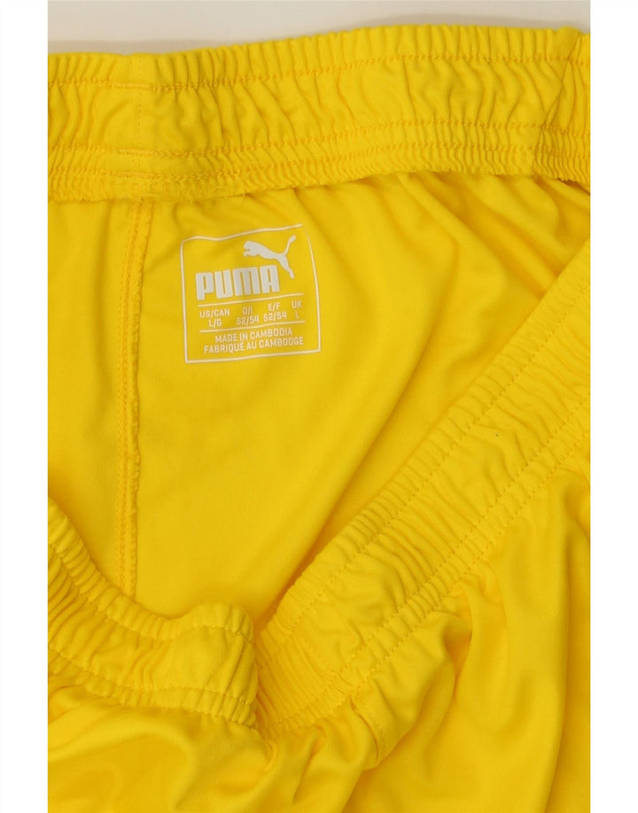 PUMA Mens Sport Shorts Large Yellow Polyester Vintage Puma and Second-Hand Puma from Messina Hembry 