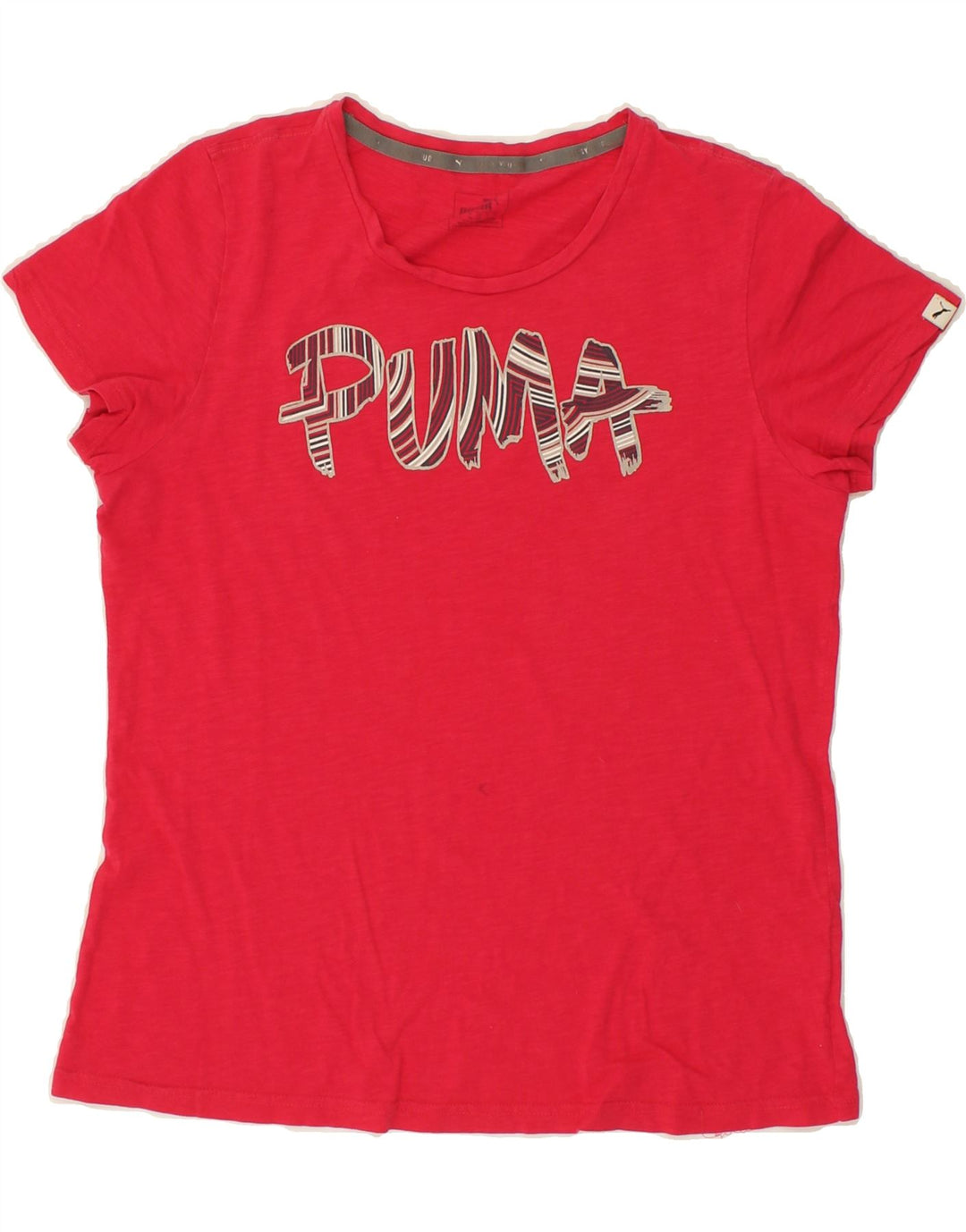 PUMA Womens Graphic T-Shirt Top UK 14 Large Red Vintage Puma and Second-Hand Puma from Messina Hembry 