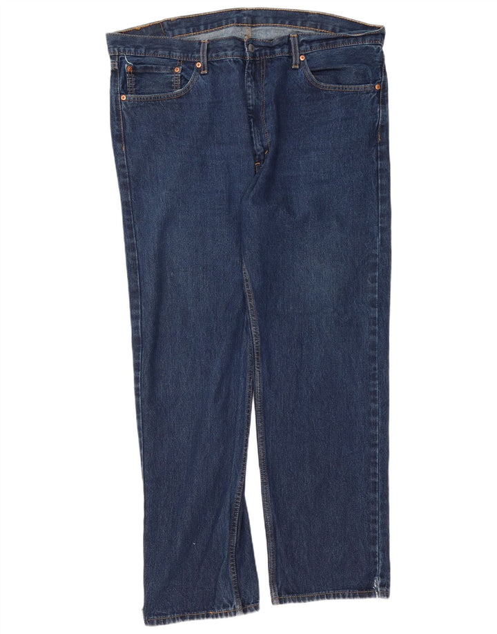 Levi's Herre 505 Straight Jeans W40 L30 Marineblå Bomuld