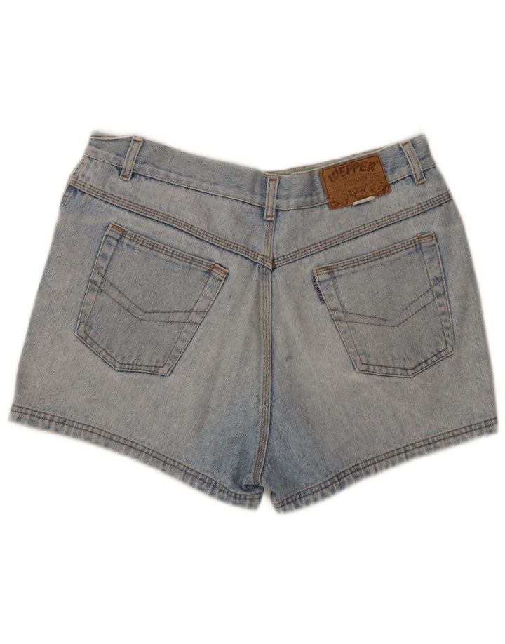 VINTAGE Womens Denim Shorts W32 Large Blue