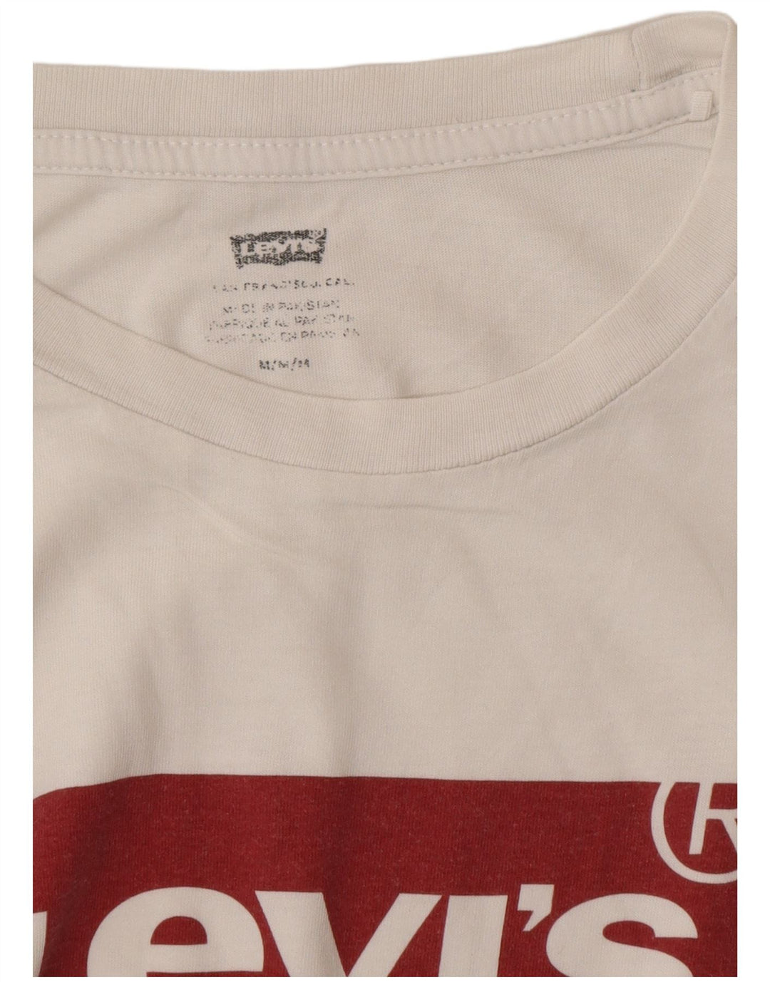 LEVI'S Mens Graphic T-Shirt Top Medium White