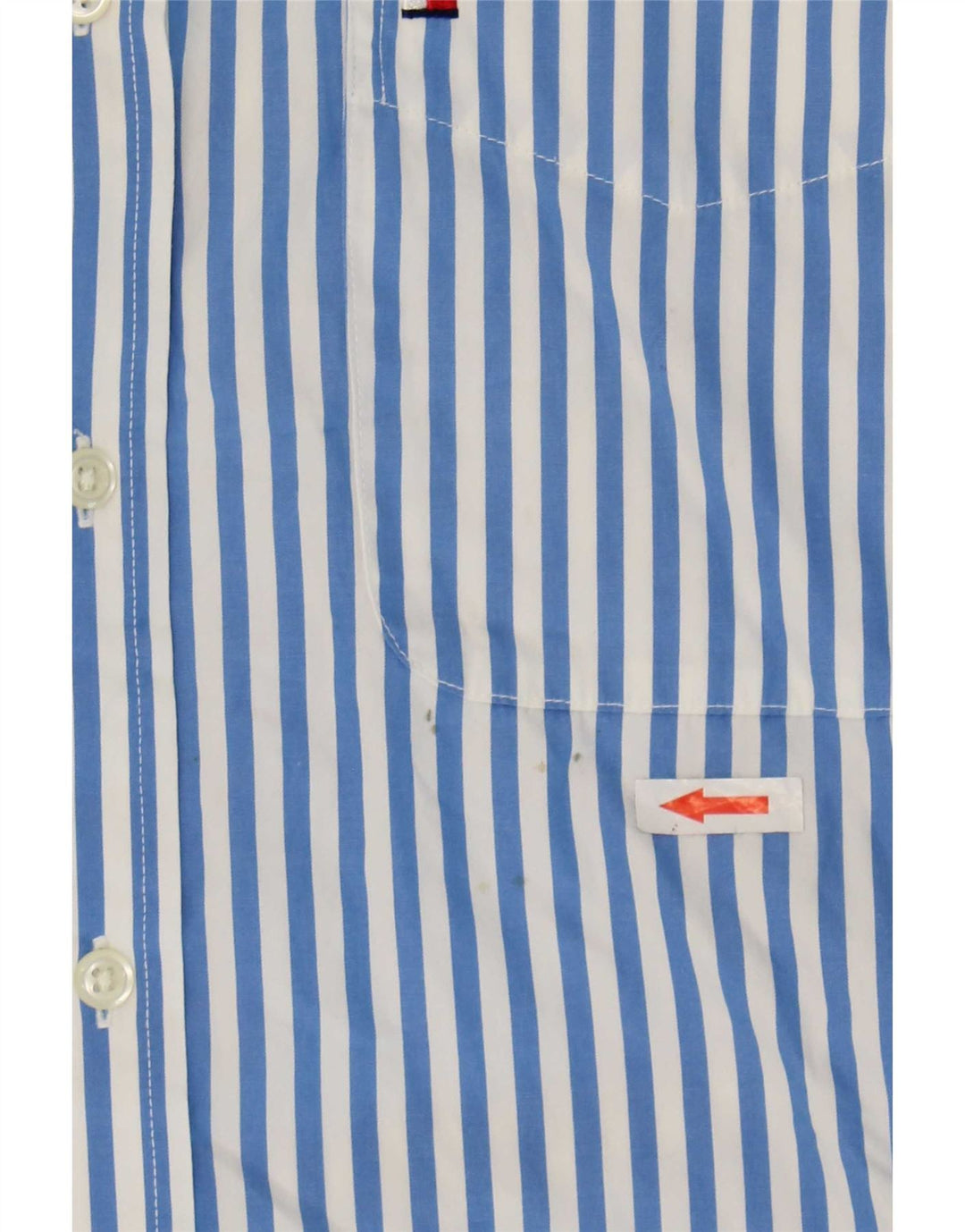 Tommy Hilfiger Mens Shirt Medium Blue Pinstripe Cotton