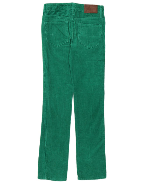 Polo Ralph Lauren Womens Slim Corduroy Trousers UK 8 Small W26 L28 Green