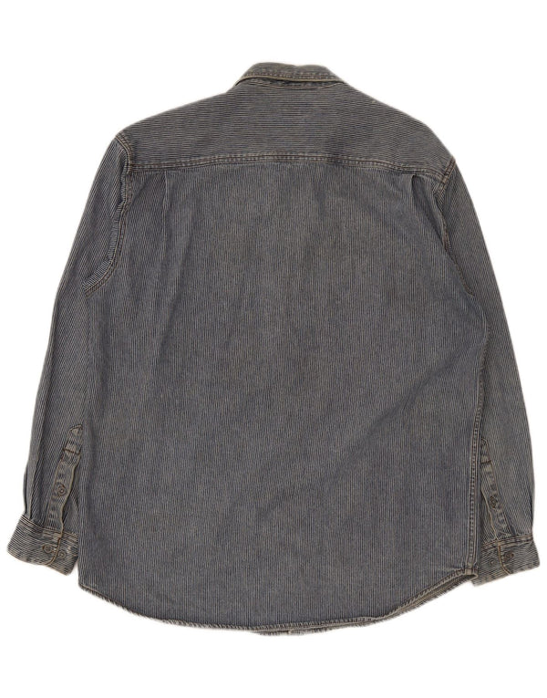 Camisa Calvin Klein Jeans para hombre de algodón a rayas azules grandes