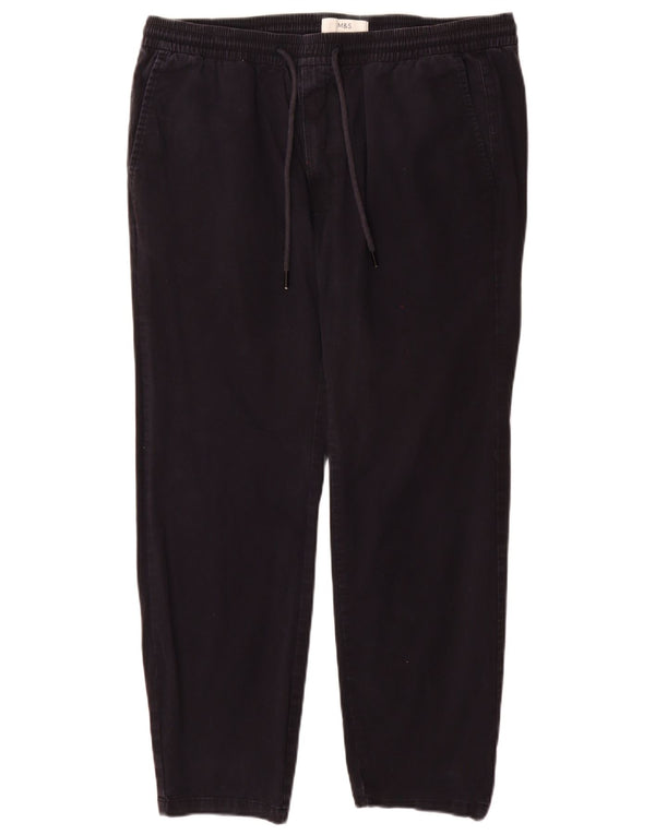 Marks & Spencer - Pantalón chino para hombre, talla grande, W36 L29, algodón azul marino
