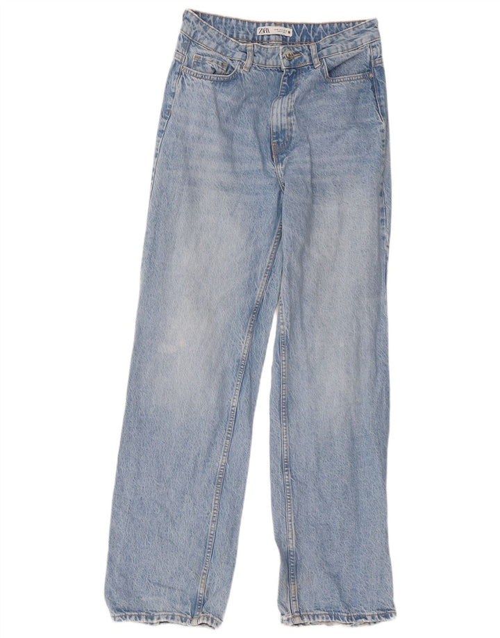 Zara Womens Straight Jeans EU 38 Small W30 L32 Blue Cotton